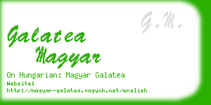 galatea magyar business card